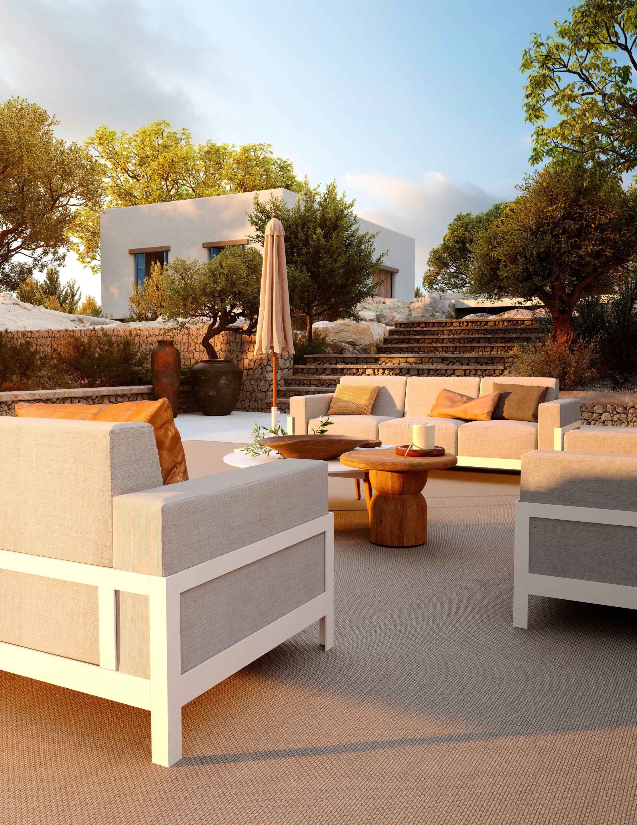 3-местный тканевый садовый диван Walters More Comfort ARCH-00026632 - Вид №4