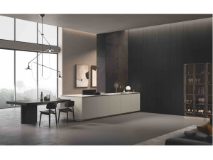 Встроенная кухня с полуостровом