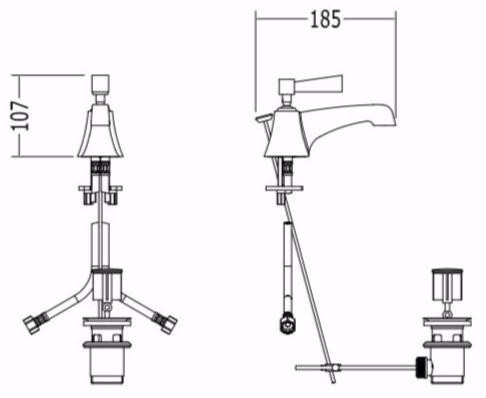 Devon&Devon Смеситель для биде на столешнице с одним отверстием Vip time sun-id-1427802 - Вид №3