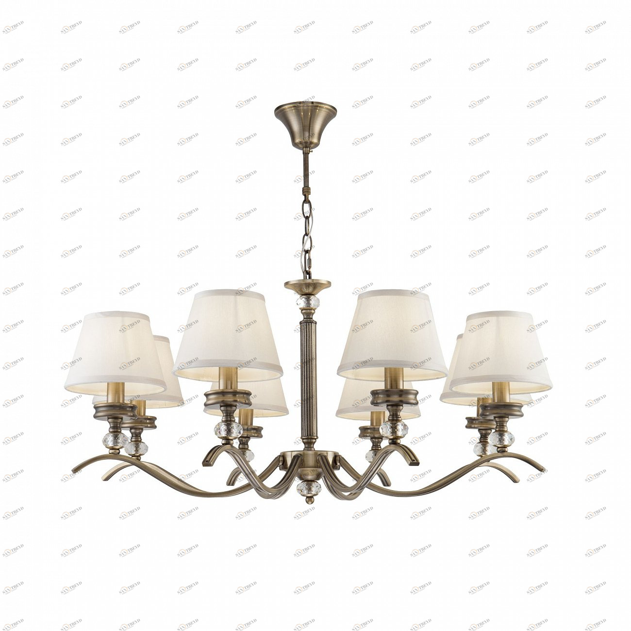 Люстра подвесная бронзовая Alessandra FR2016PL-08BZ FREYA ДИЗАЙНЕРСКИЕ, CLASSIC 00-3956408 Бронза 