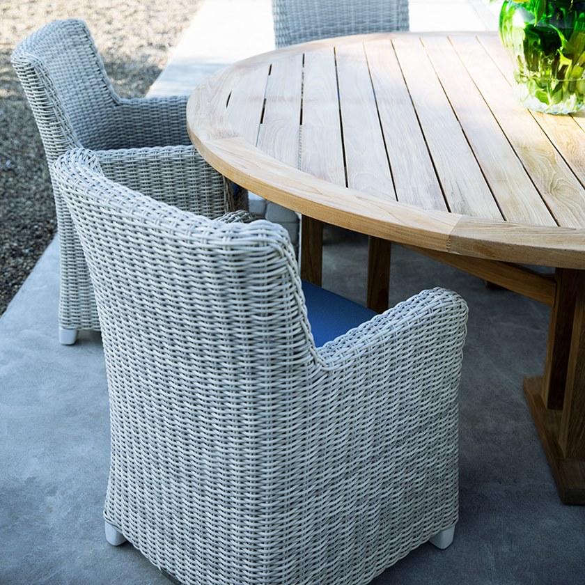 JANUS et Cie Круглый обеденный стол из тикового дерева Arbor sun-id-1515858 - Вид №11