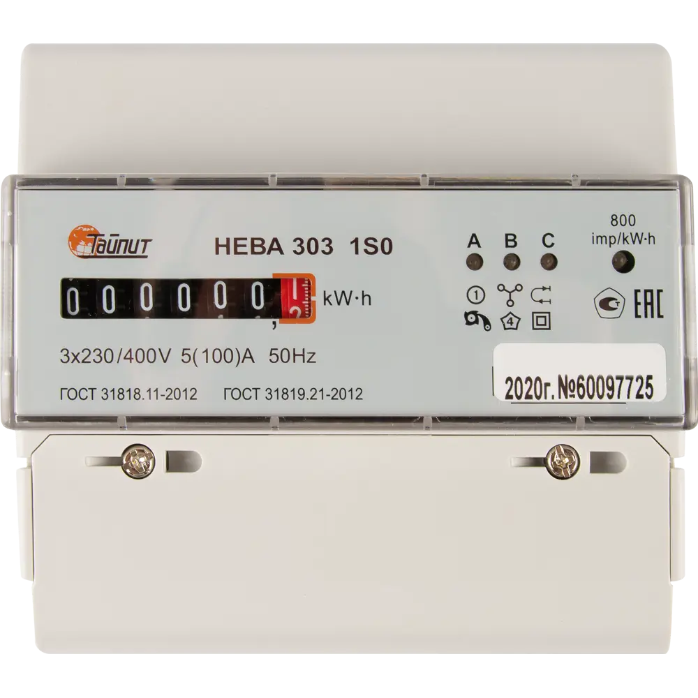 Счётчик электроэнергии Нева МТ 303, трёхфазный STLM-2141786