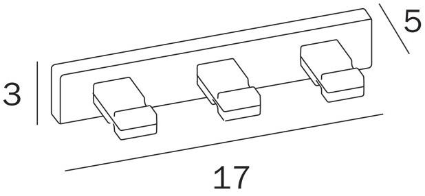 INDA® Крючок для халата из хромированной латуни Lea A1820c - Вид №1