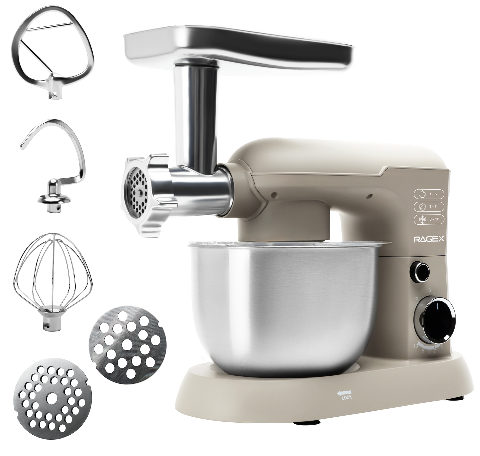 9269188 Кухонный комбайн RAGEX R105-110 бежевый STDN-0008304