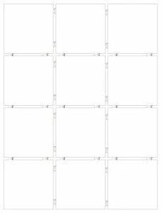 Конфетти белый из 12 частей 1146 9,9х9,9