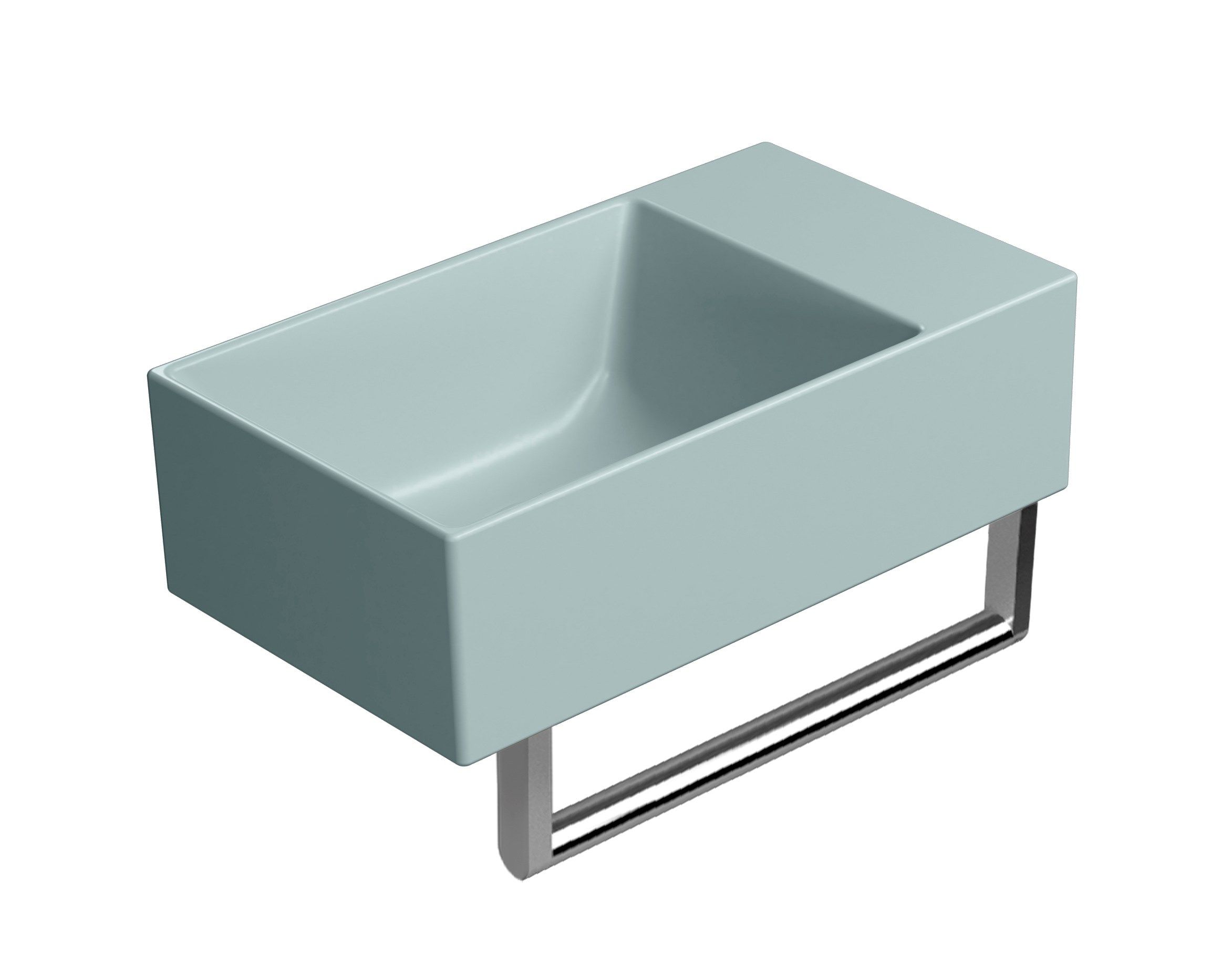 Керамическая прямоугольная раковина с держателем для полотенец GSI ceramica Color Elements ARCH-00149505 - Вид №12