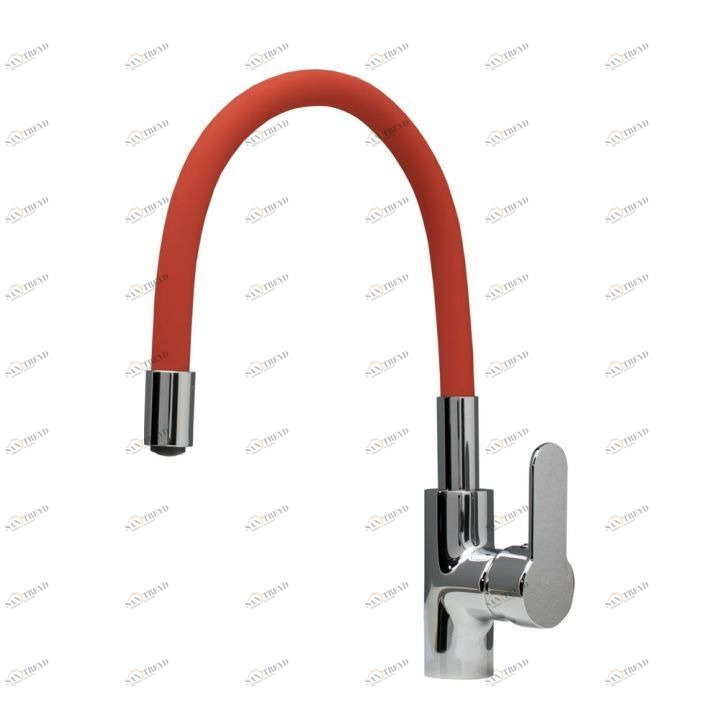 Смеситель для кухни Aquanet FF6239 красный 00189333