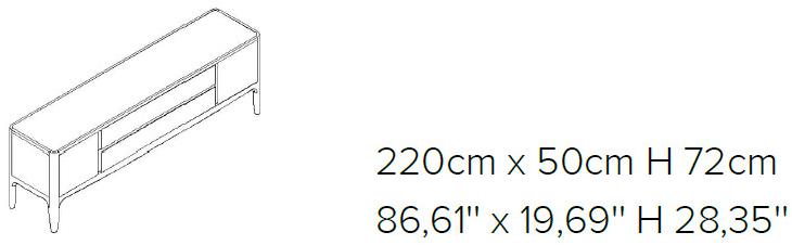 Natuzzi Деревянный буфет в современном стиле с распашными дверцами с ящиками sun-id-1477521 - Вид №4