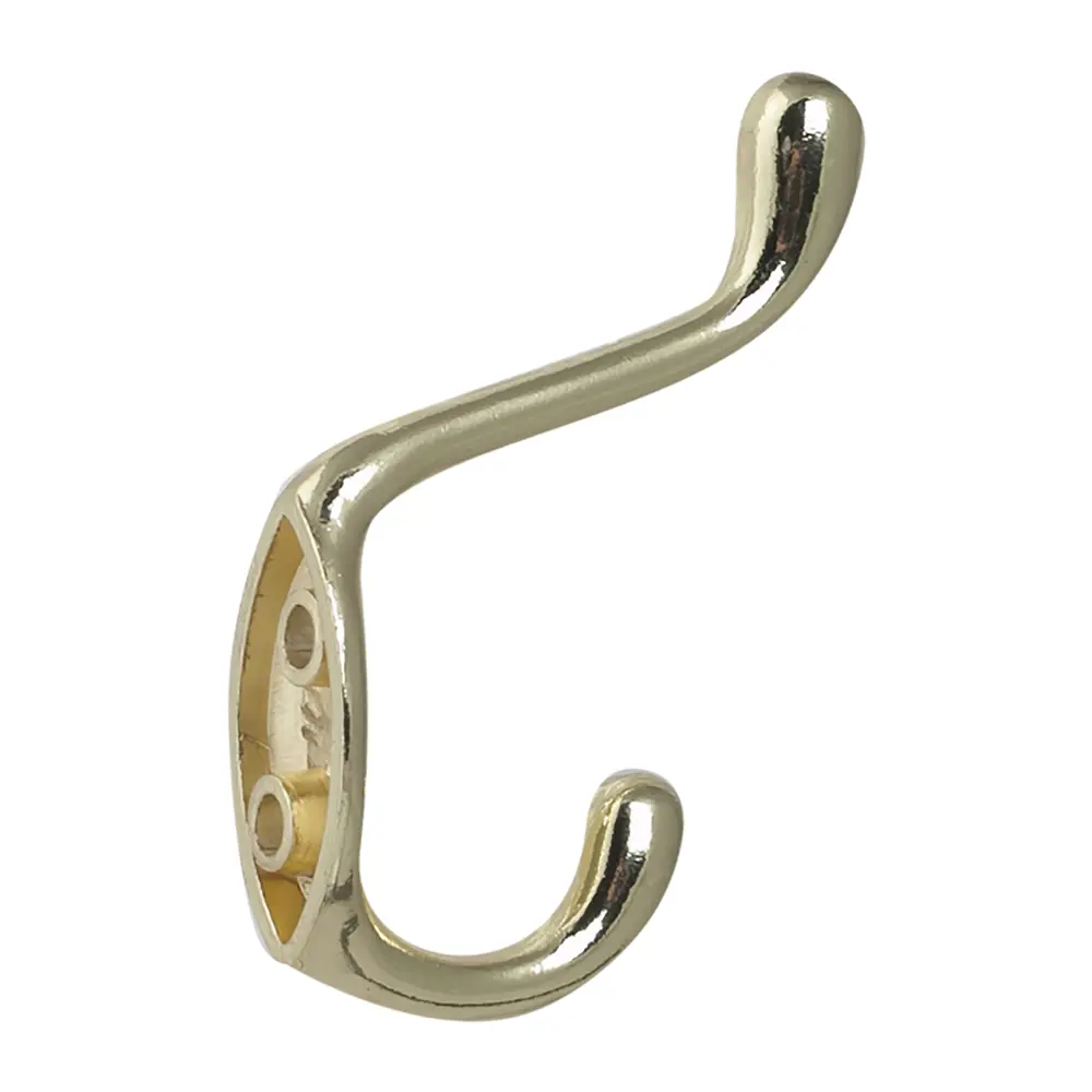 Крючок для пальто и шапки, 75 мм, металл, цвет латунь LAMPLANDIA STLM-2115067 - Вид №1