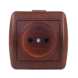 Розетка керамическая Lezard Nata, без заземления, цвет вишня