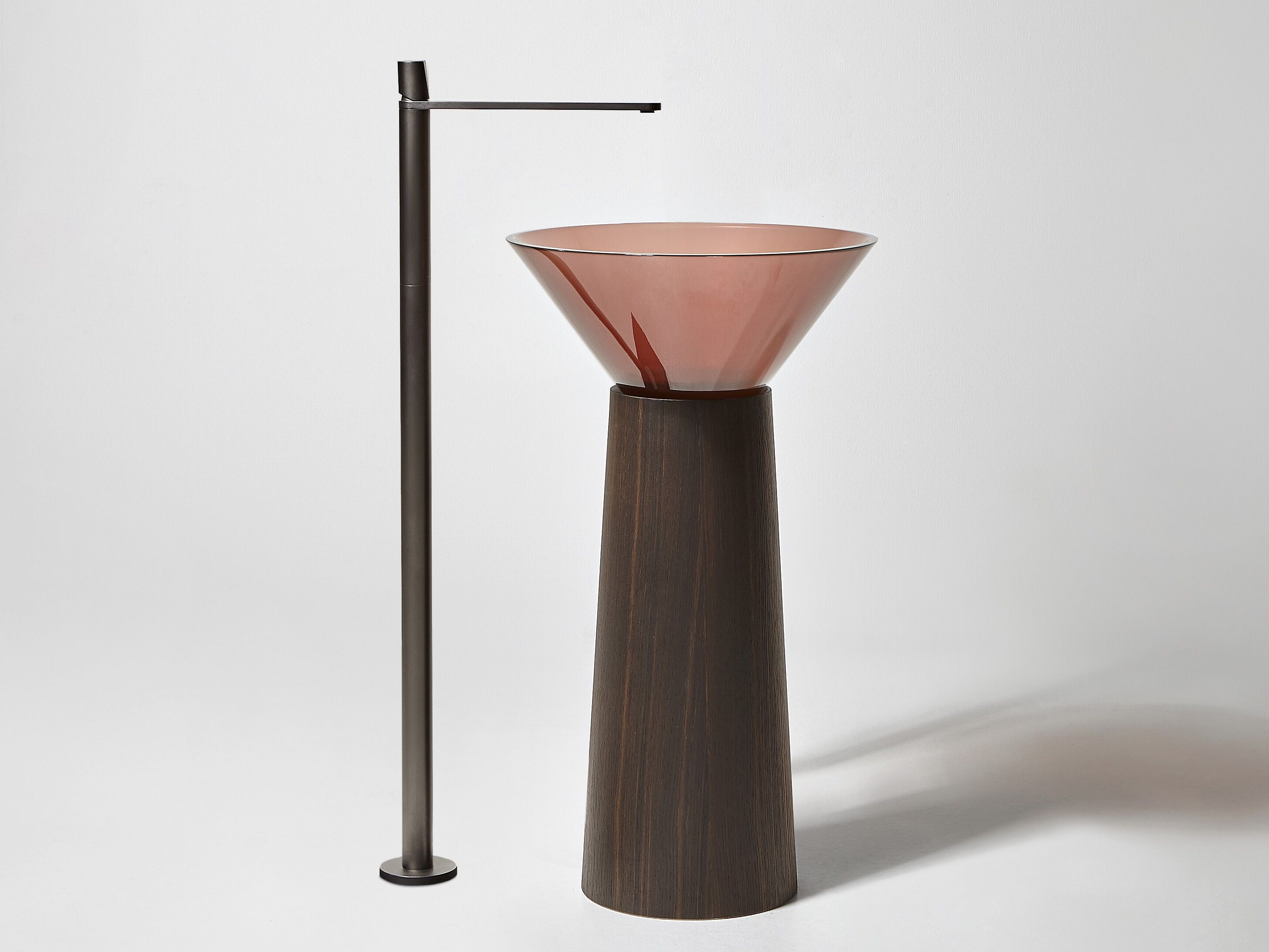 Круглая отдельно стоящая раковина из Flumood® и дуба Antoniolupi ALBUME11 + ALBUME30 ARCH-00117496