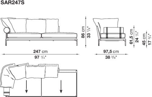 Угловой диван из ткани B&B Italia Атолл ARCH-00091854 - Вид №51