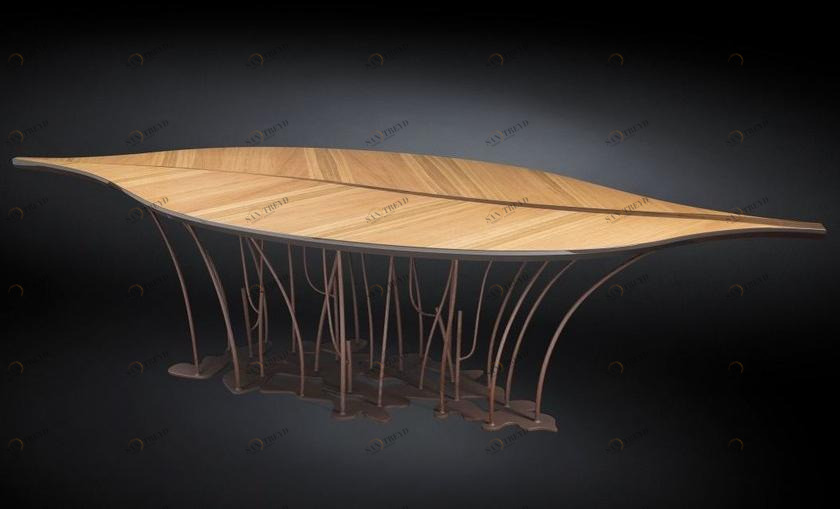 VGnewtrend Стол для гостиной из дерева Foglia fenice 7511713.00 