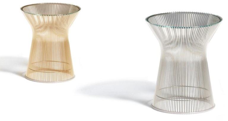 KNOLL Круглый сервировочный стол из стали и хрусталя Platner sun-id-1347760 - Вид №1