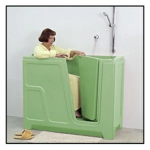 Ванна с дверцей Akcjum ODA 150-68-RH-S сидячая правосторонняя салатовая