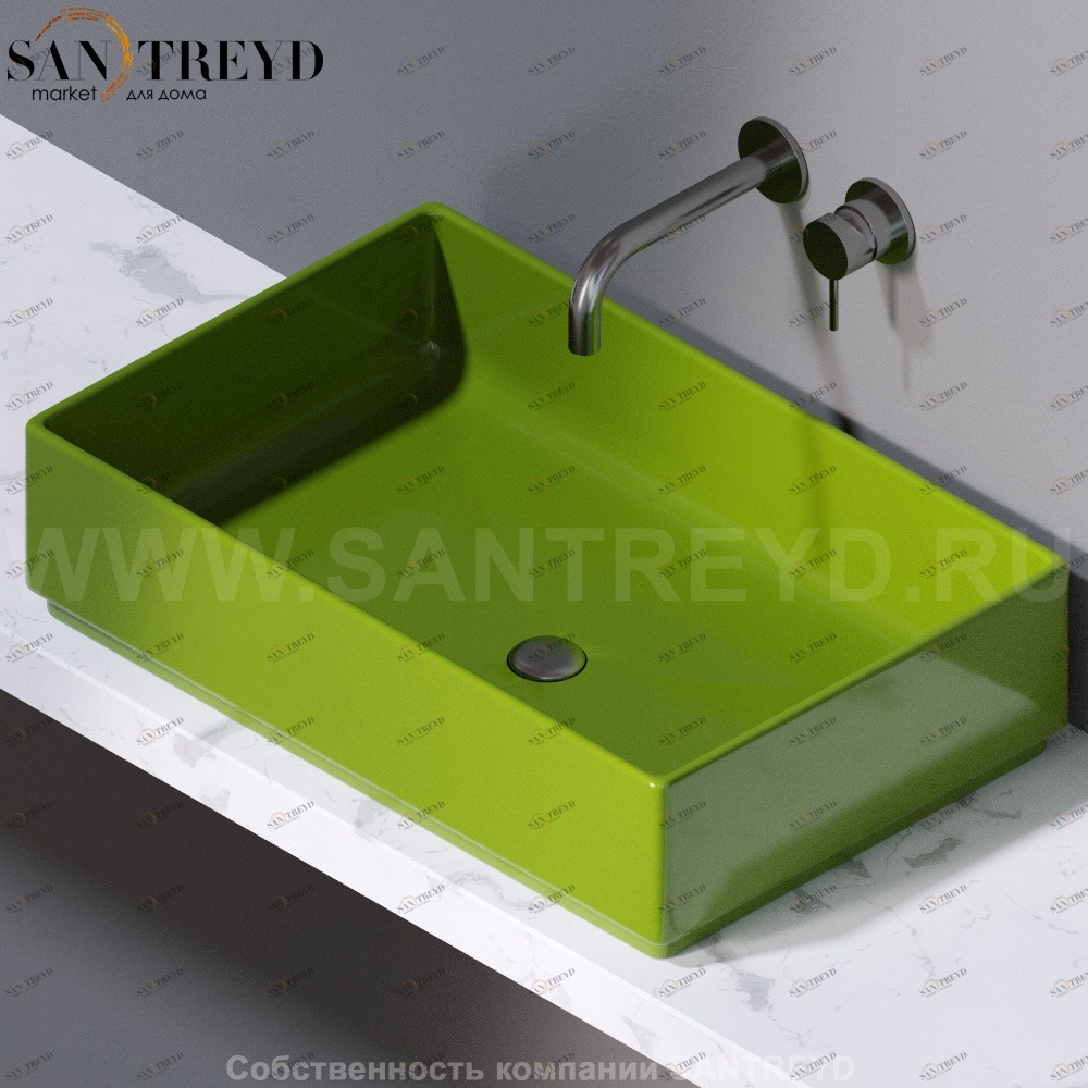 L620121 Накладная раковина на столешницу  прямоугольная A. e T. Italia Fly AeT ITALIA