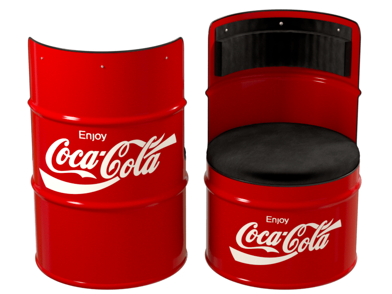 Бочка-кресло металлическое красное "Coca-Cola" STARBARREL  00-3895261 Красный  - Вид №2