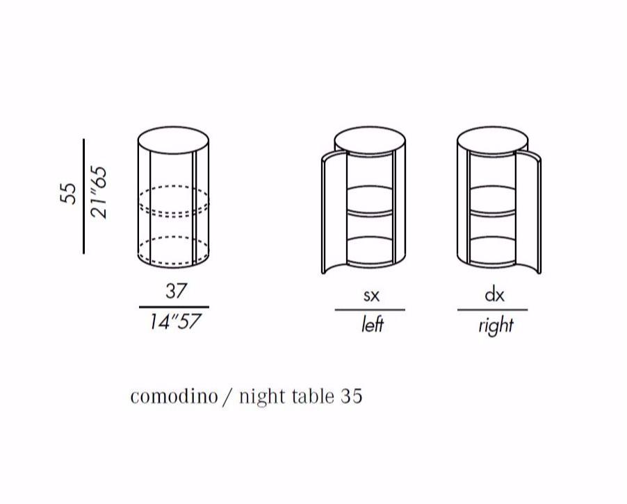 Meridiani Круглая прикроватная тумбочка из лакированной древесины Gong sun-id-1481229 - Вид №2