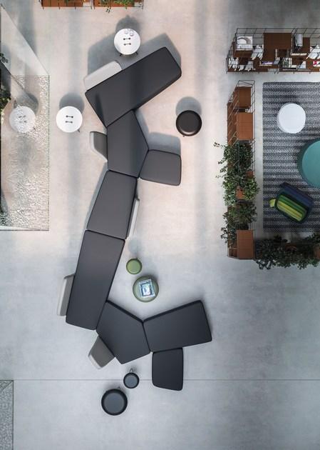 Casamania & Horm Модульный модульный диван со съемным чехлом из ткани или кожи sun-id-1381210 - Вид №4