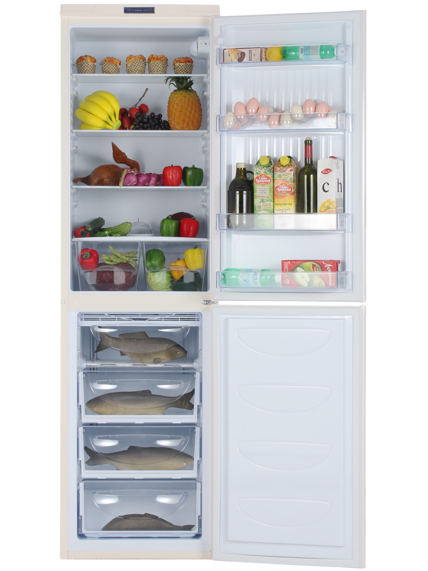 1229507 Холодильник с морозильником   DON R-297 S бежевый STDN-0009041 - Вид №8