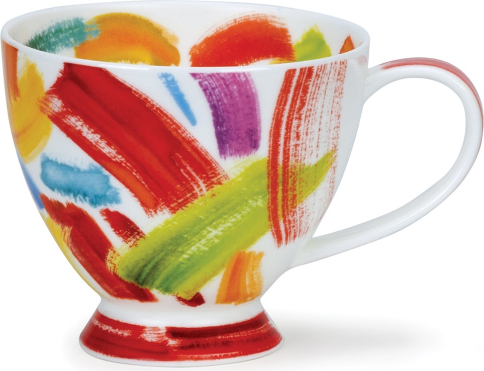 10630247 Dunoon Чашка чайная Dunoon "Яркие краски" 450мл (красная) Фарфор костяной 