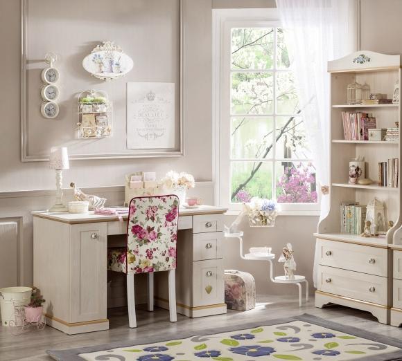 Письменный стол с ящиками беленый дуб Flora CILEK FLORA 00-3832429 Бежевый Santreyd - Вид №5