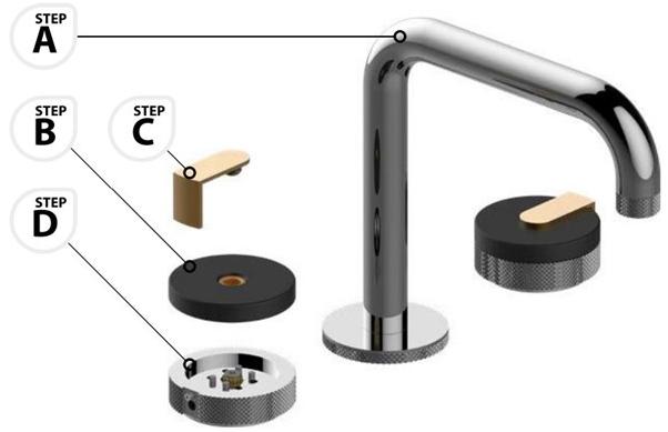 GRAFF Смеситель для умывальника настенный на 2 отверстия Mod+ 5573000 - Вид №2