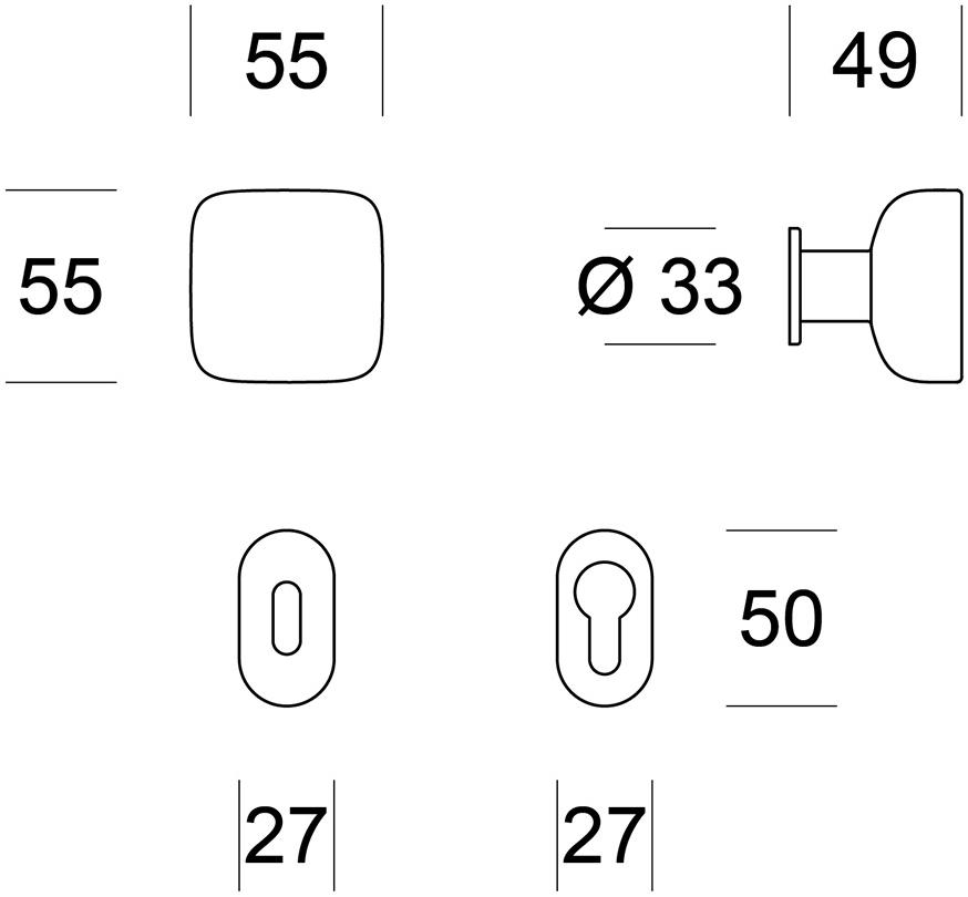 Ento Ручка дверная из латуни Unit 6205c3 - Вид №4
