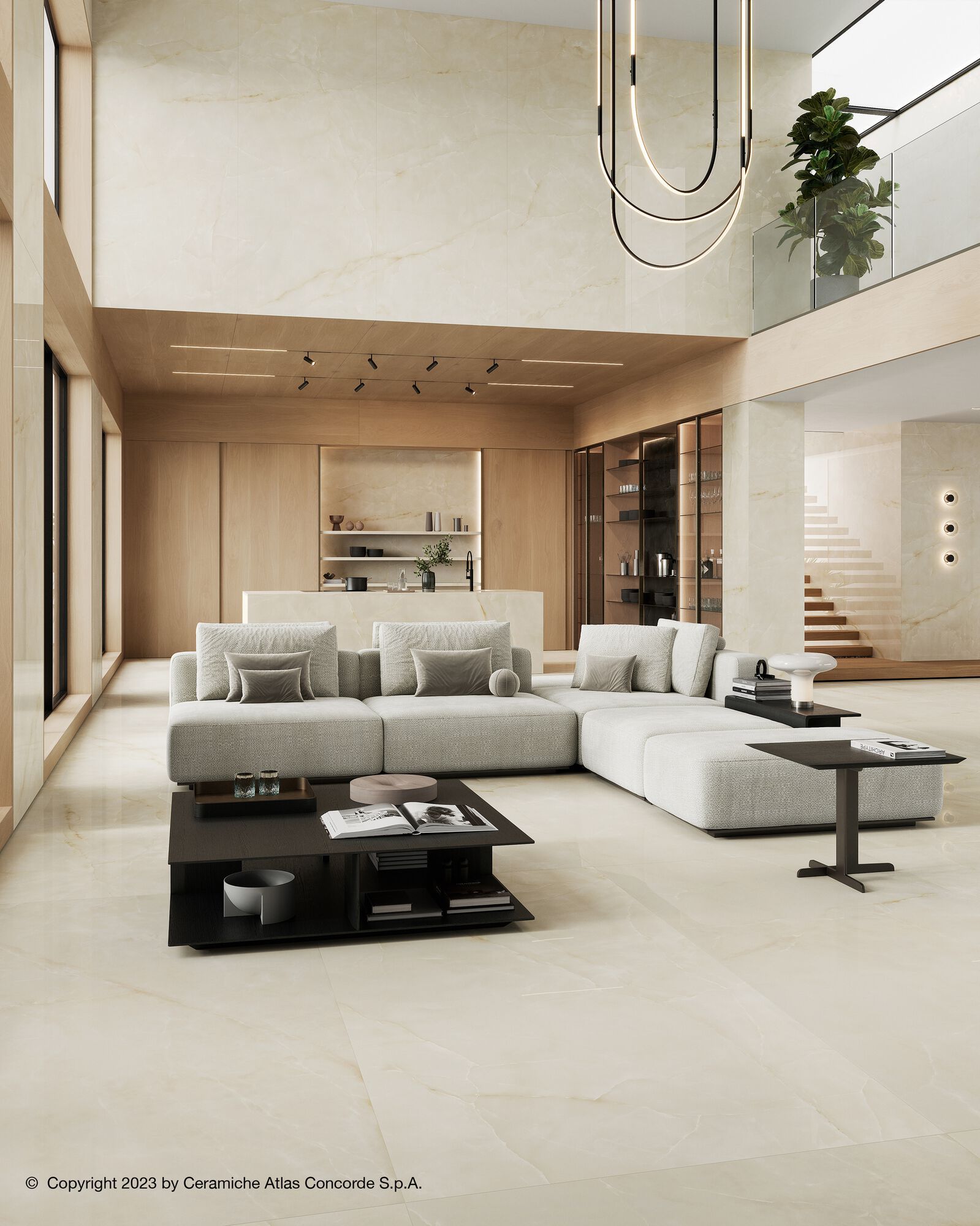 Напольное / керамогранит с эффектом оникса Atlas Concorde Marvel Onyx ARCH-00100320 - Вид №11