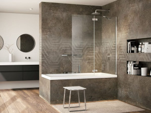 Стеклянная стена ванны