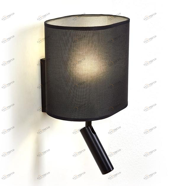 luxcambra Настенный светильник из металла и ткани с лампой для чтения  Oita_led_screen_2421 