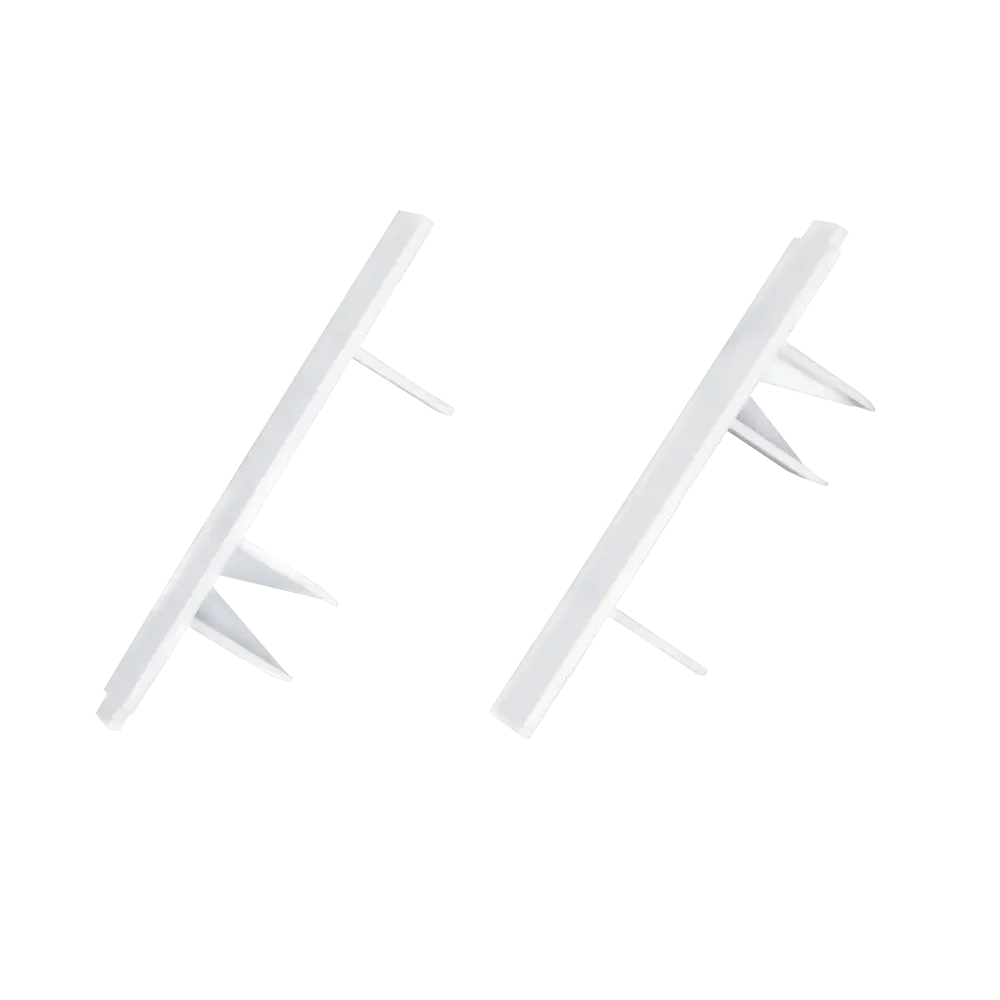 Заглушка торцевая INSPIRE для карнизов - белый ПВХ, 2 шт 87768888 STLM-0825706 - Вид №1