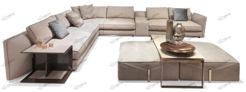 Visionnaire Секционный угловой диван в коже Bastian sun-id-1491585