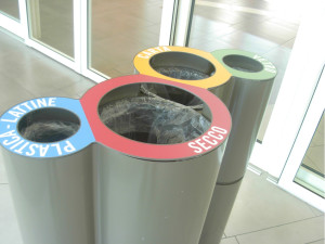 Оцинкованная стальная мусорная корзина для мусора