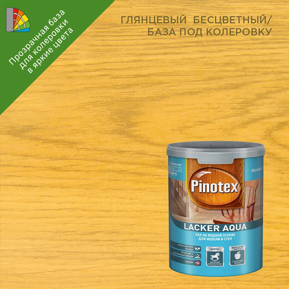 PINOTEX Аква-лак для бань и саун, термостойкий 120°C, бесцветный 1 л 86543738 STLM-0069869