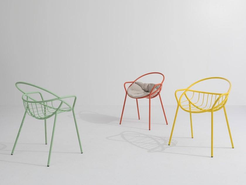 Garda Furniture Садовое кресло из стали с порошковым покрытием с открытой спинкой Nuvoletta Gn01be - Вид №5