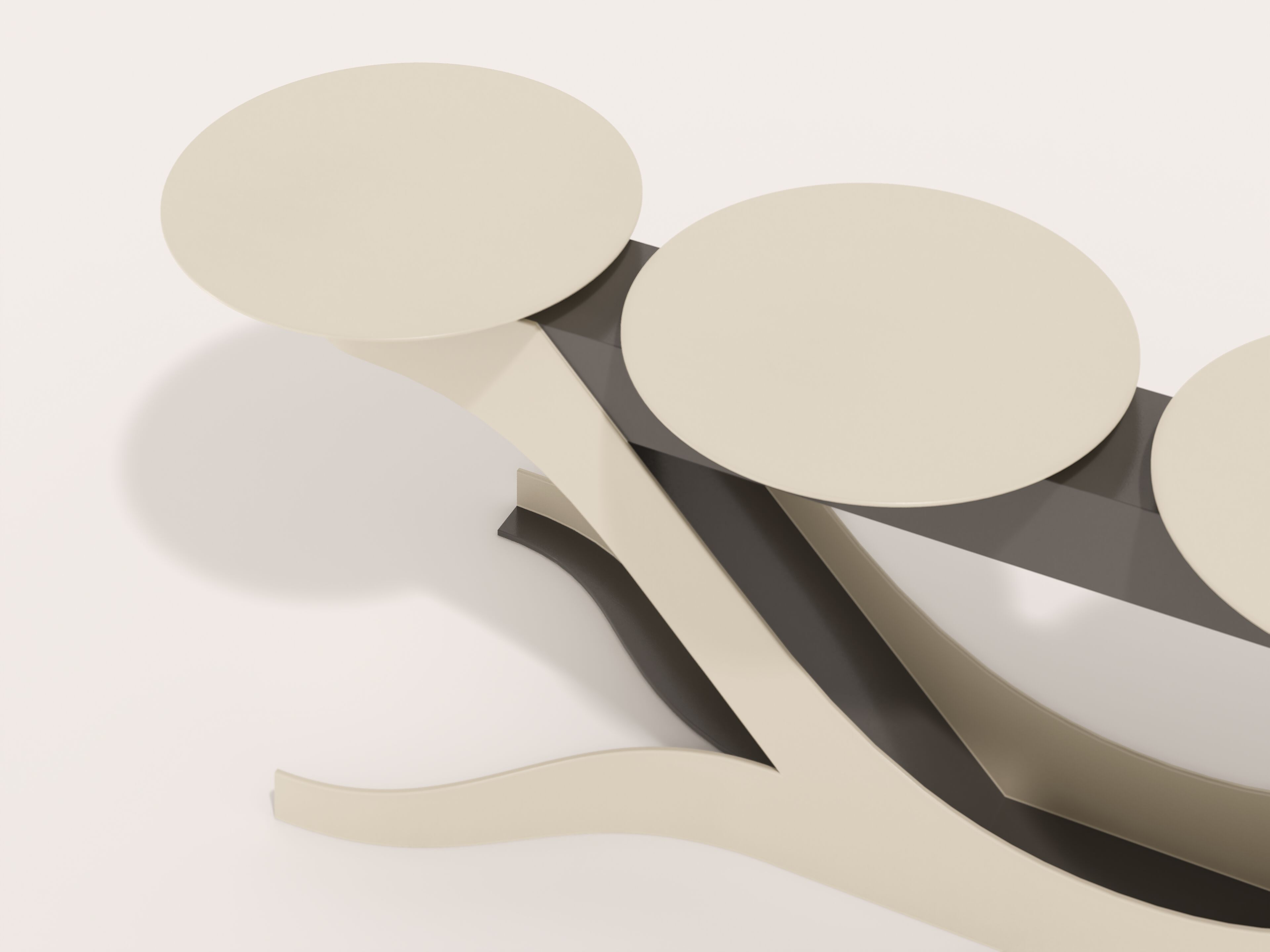 Модульная стальная скамья с порошковым покрытием на стержне CITYSì плющ ARCH-00127995 - Вид №3