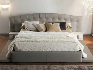 Chaarme Letti Кожаная кровать с тафтинговым изголовьем