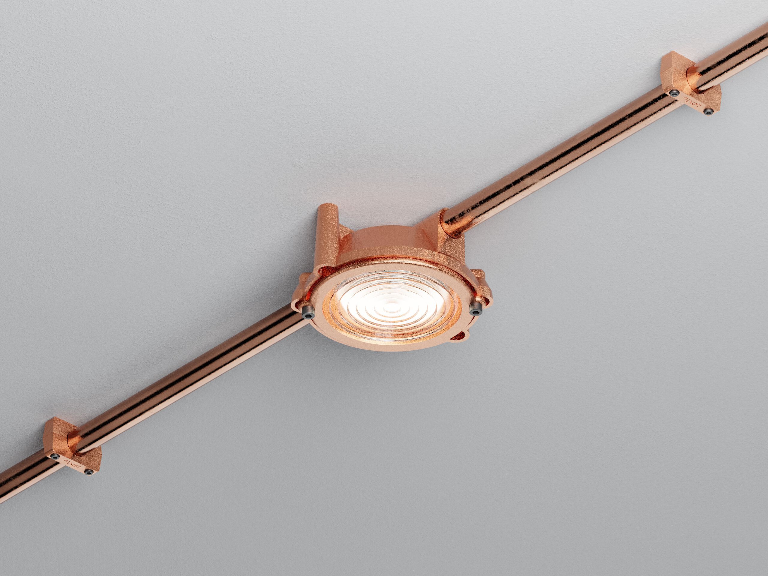 Медный алюминиевый потолочный светильник Genuit медь ARCH-00087814