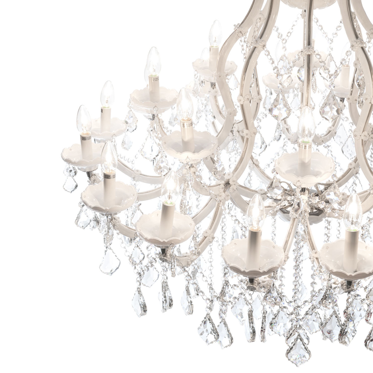 500303-19 ABHIKA ЛАМПЫ ПЛАМЕНИ2 32 WHITE/SILVER  - Вид №1