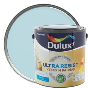 Краска для ванной комнаты и кухни Dulux Ultra Resist цвет лазурная гладь 2.5 л