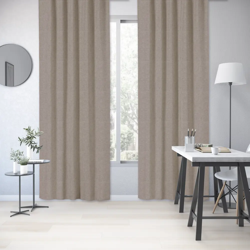 Штора на ленте Inspire Arona 200x280 см цвет бежевый 89343250 STLM-2170341 