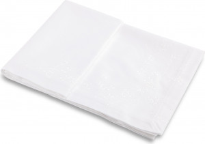 10645182 Weissfee Дорожка Weissfee "Блум" 210х50см (белая с вышивкой) Ткань