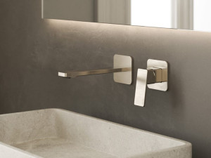 Латунный однорычажный настенный смеситель для раковины с 2 отверстиями