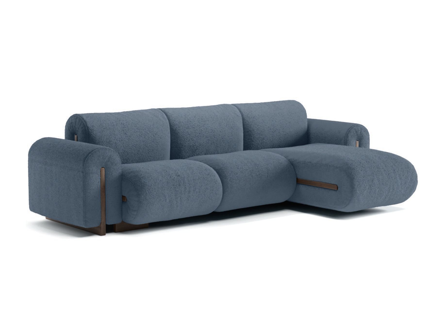 3-местный тканевый диван с полуостровом Natuzzi Italia COLLE ARCH-00134728