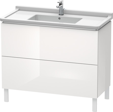 LC661004949 Тумбочка напольная L-Cube #LC6610 1020 x 469 мм Графит матовый, декор Duravit - Вид №2
