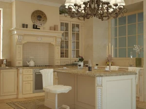 Martini Interiors Кухня из лакированной древесины с островом на заказ