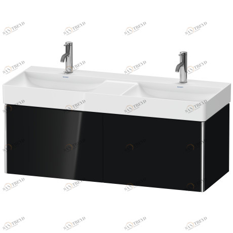 XS406404040 XSquare Тумбочка подвесная Черный глянцевый лак Duravit