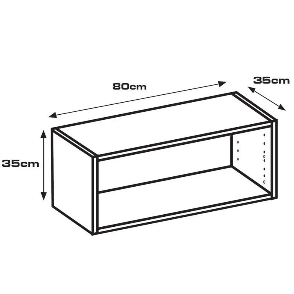 Каркас навесной 80x35x35 см, ЛДСП, цвет белый DELINIA STLM-2078580 - Вид №3