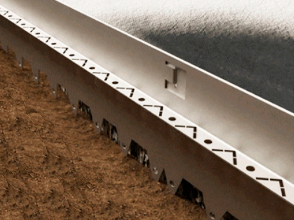 Металлический бордюр Т-образный 150*15,5*2,16 ГеоПластБорд GPBST-06 - Вид №3